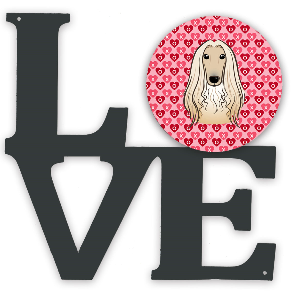 Afghan Hound Metal Wall Artwork Love