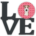 Wire Haired Fox Terrier Metal Wall Artwork Love