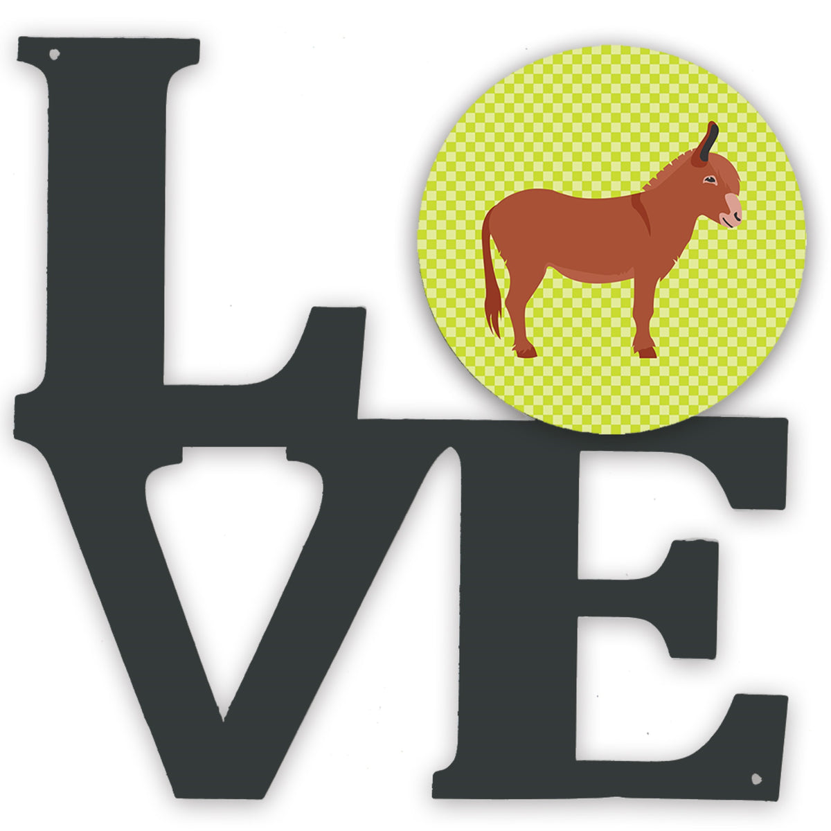 Irish Donkey Green Metal Wall Artwork Love