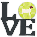 Boer Goat Green Metal Wall Artwork Love