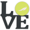 White Peacock Peafowl Green Metal Wall Artwork Love