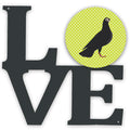 Budapest Highflyer Pigeon Green Metal Wall Artwork Love