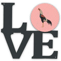 Kulang Chicken Pink Check Metal Wall Artwork Love