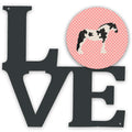 Cyldesdale Horse Pink Check Metal Wall Artwork Love