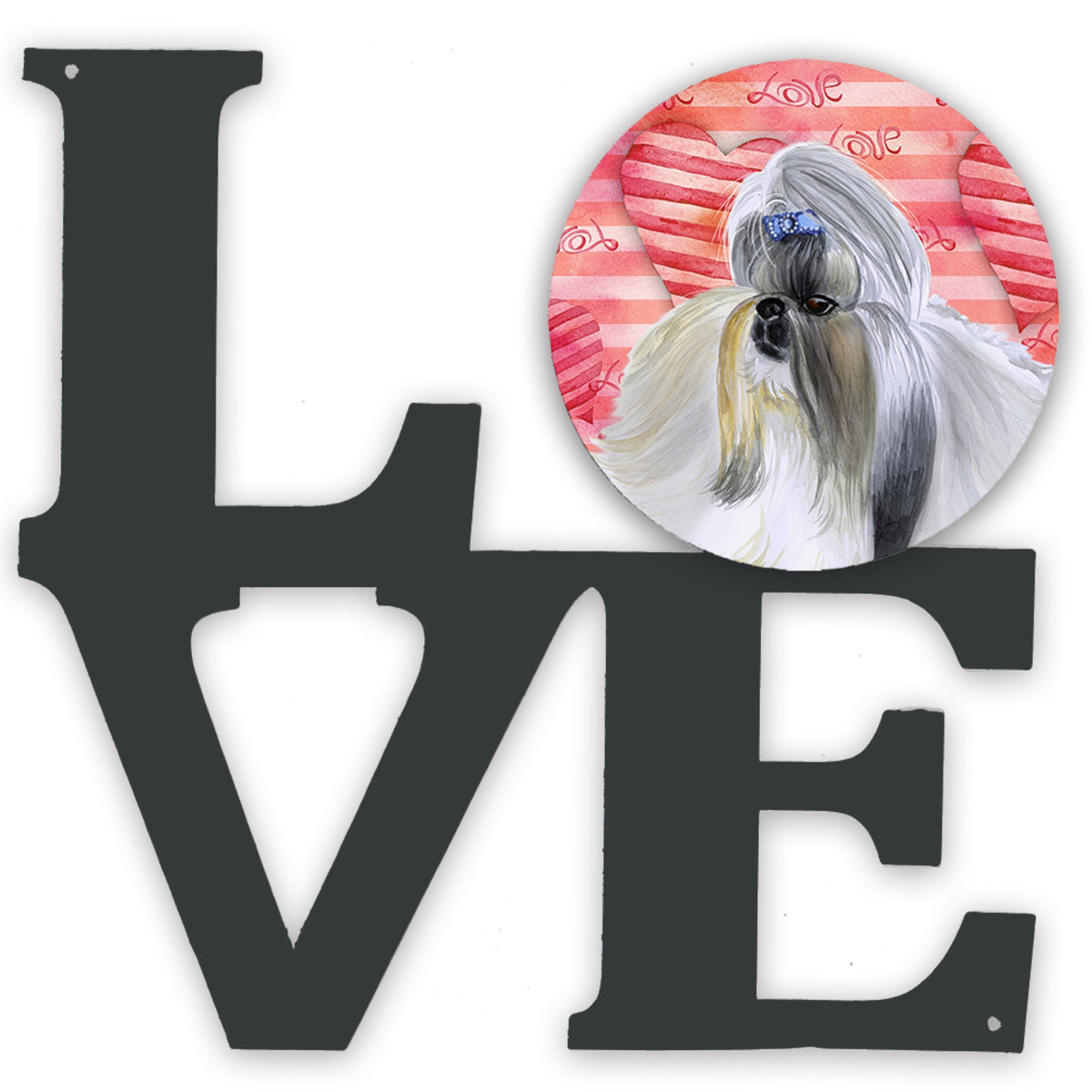 Shih Tzu Love Metal Wall Artwork Love