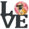 Brussels Griffon Love Metal Wall Artwork Love
