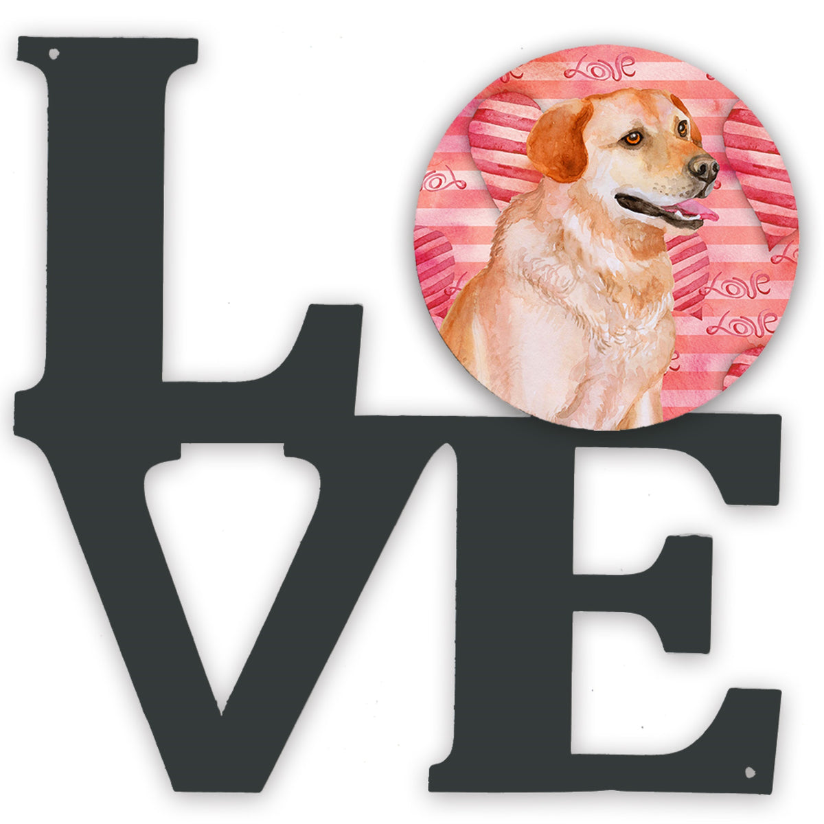 Labrador Retriever Love Metal Wall Artwork Love