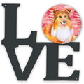 Sheltie Love Metal Wall Artwork Love