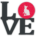 Arabian Mau Cat Love Metal Wall Artwork Love