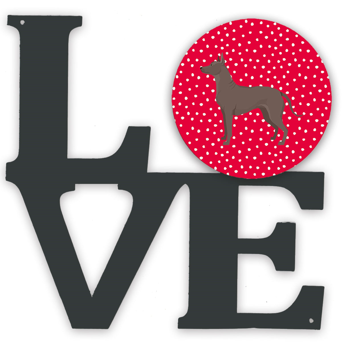 Mexican Hairless Dog Xolo Love Metal Wall Artwork Love