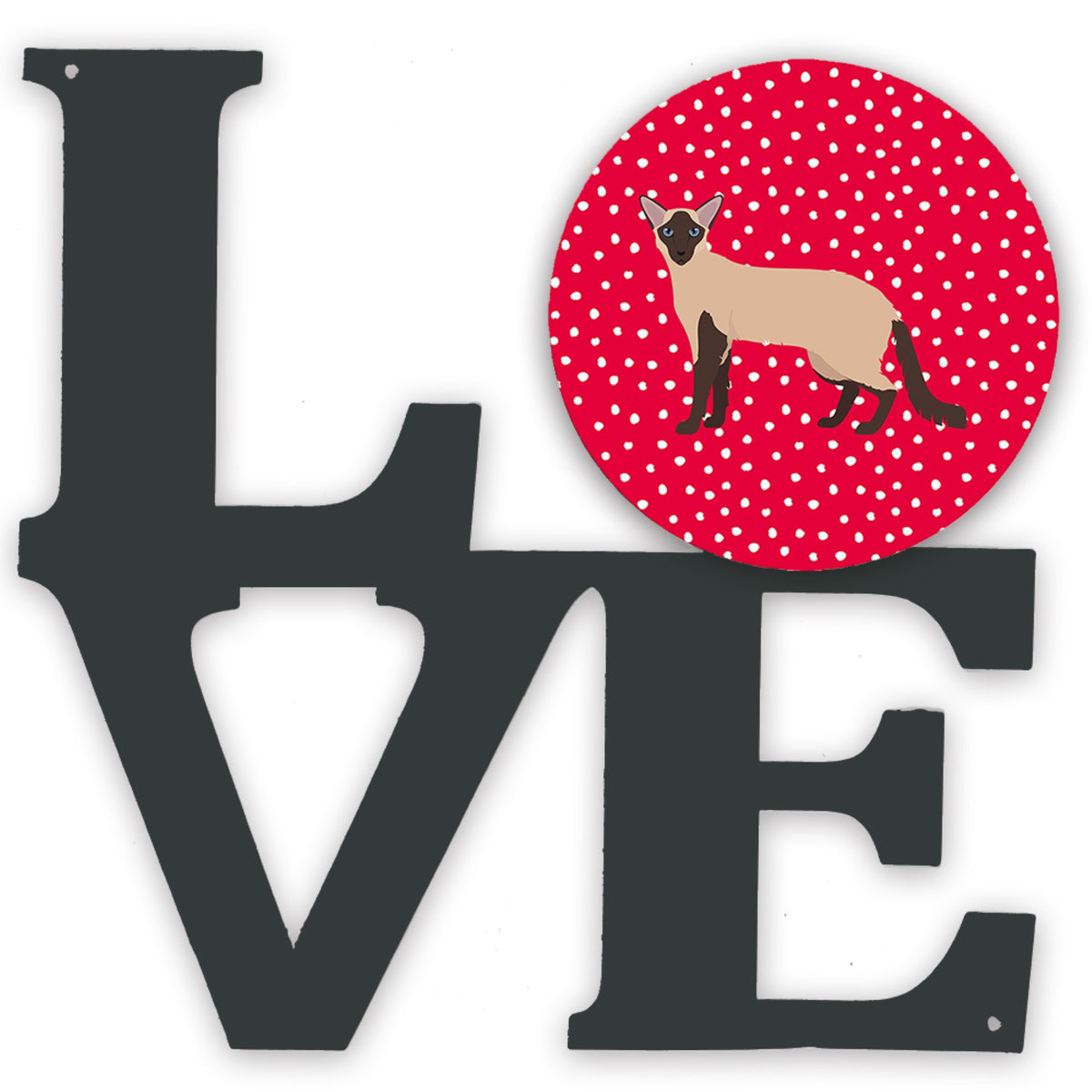 Colorpoint Longhair Cat Love Metal Wall Artwork Love