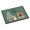 White Bull Terrier Christmas Everyone Indoor Or Outdoor Mat 24X36