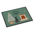 Black Standard Schnauzer Christmas Everyone Indoor Or Outdoor Mat 18X27