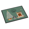 Black Silver Shih Tzu Christmas Everyone Indoor Or Outdoor Mat 18X27
