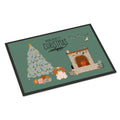Red White Pekingese Christmas Everyone Indoor Or Outdoor Mat 18X27
