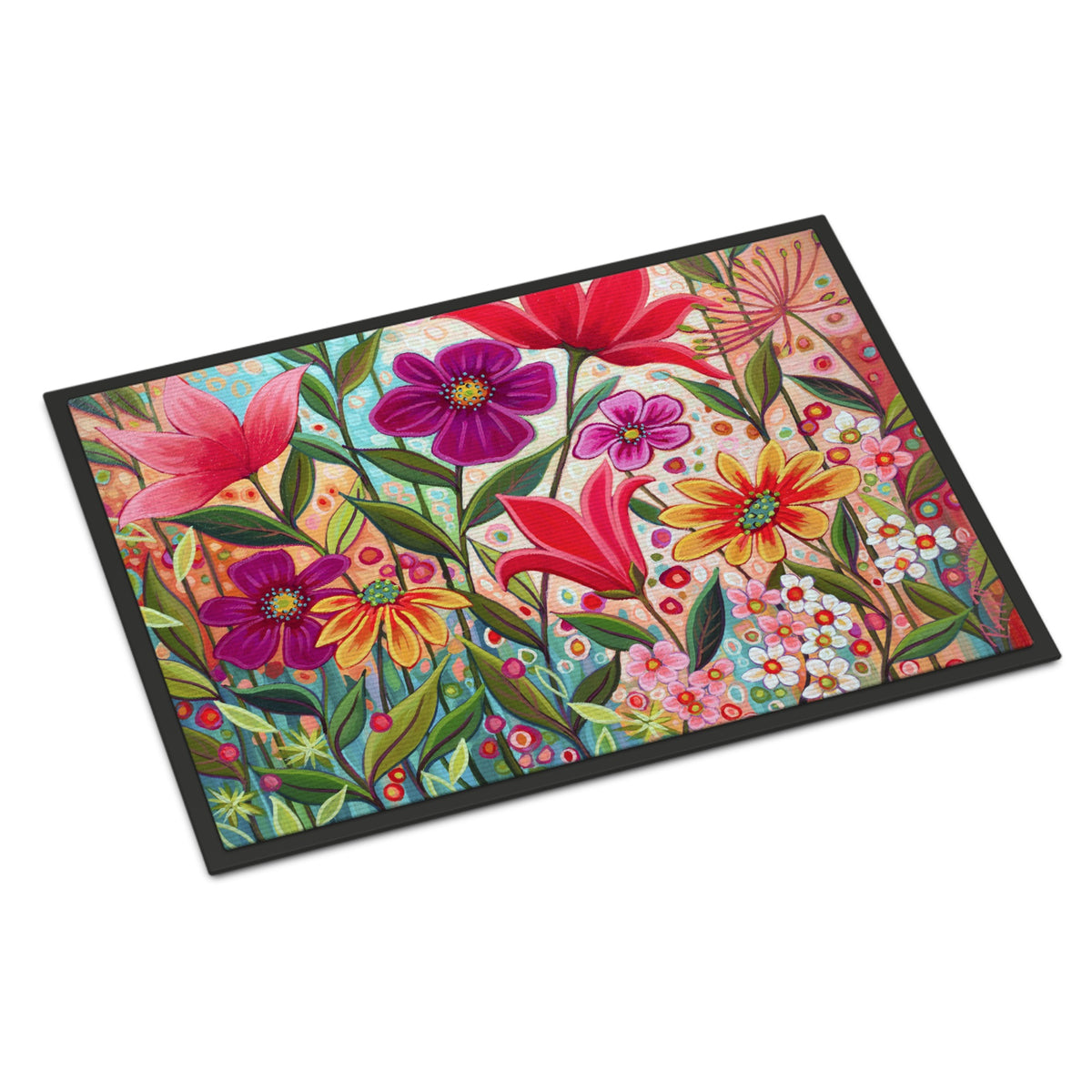 Fanciful Flowers Indoor Or Outdoor Mat 18X27