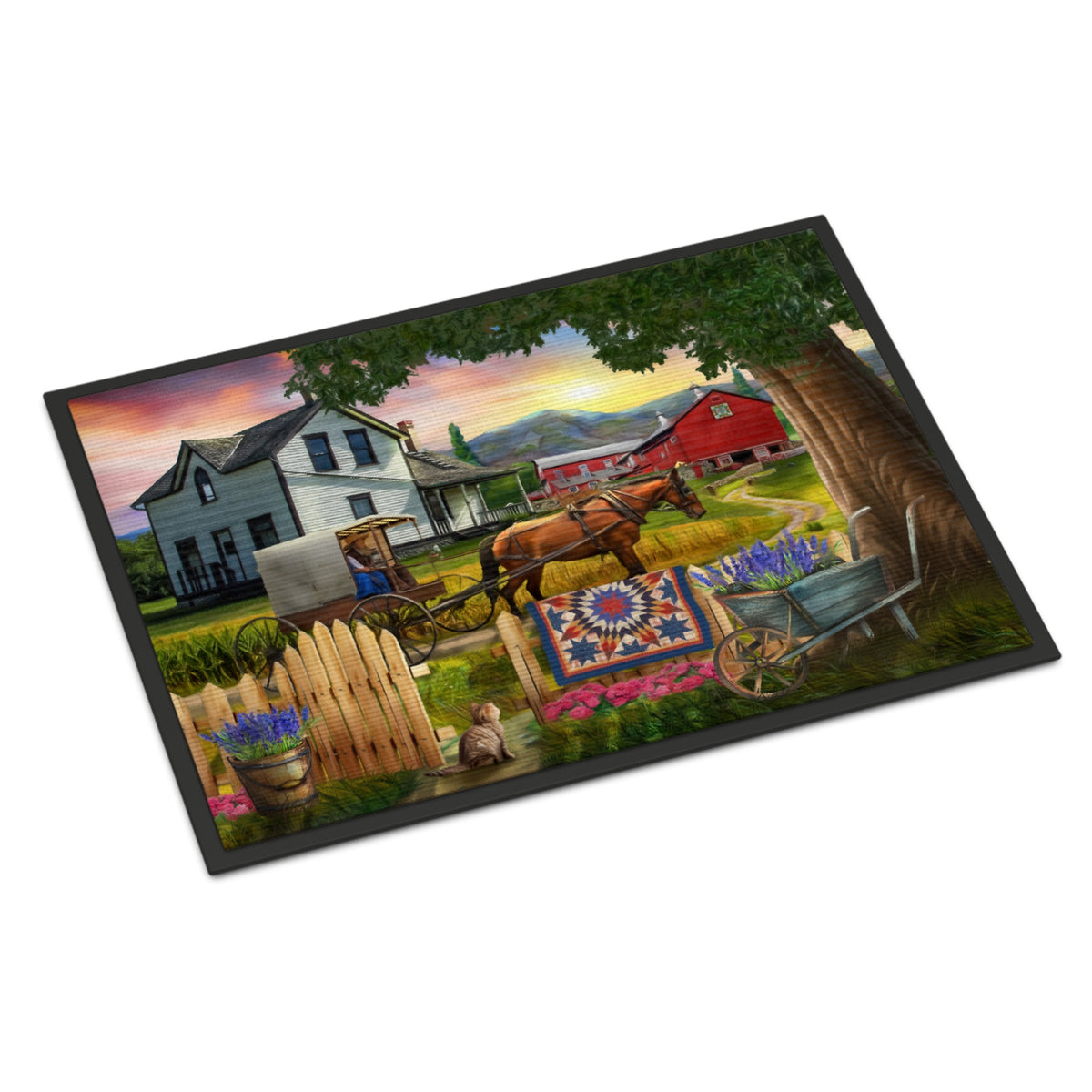 Headed Home For Dinner Farm Indoor Or Outdoor Mat 24X36
