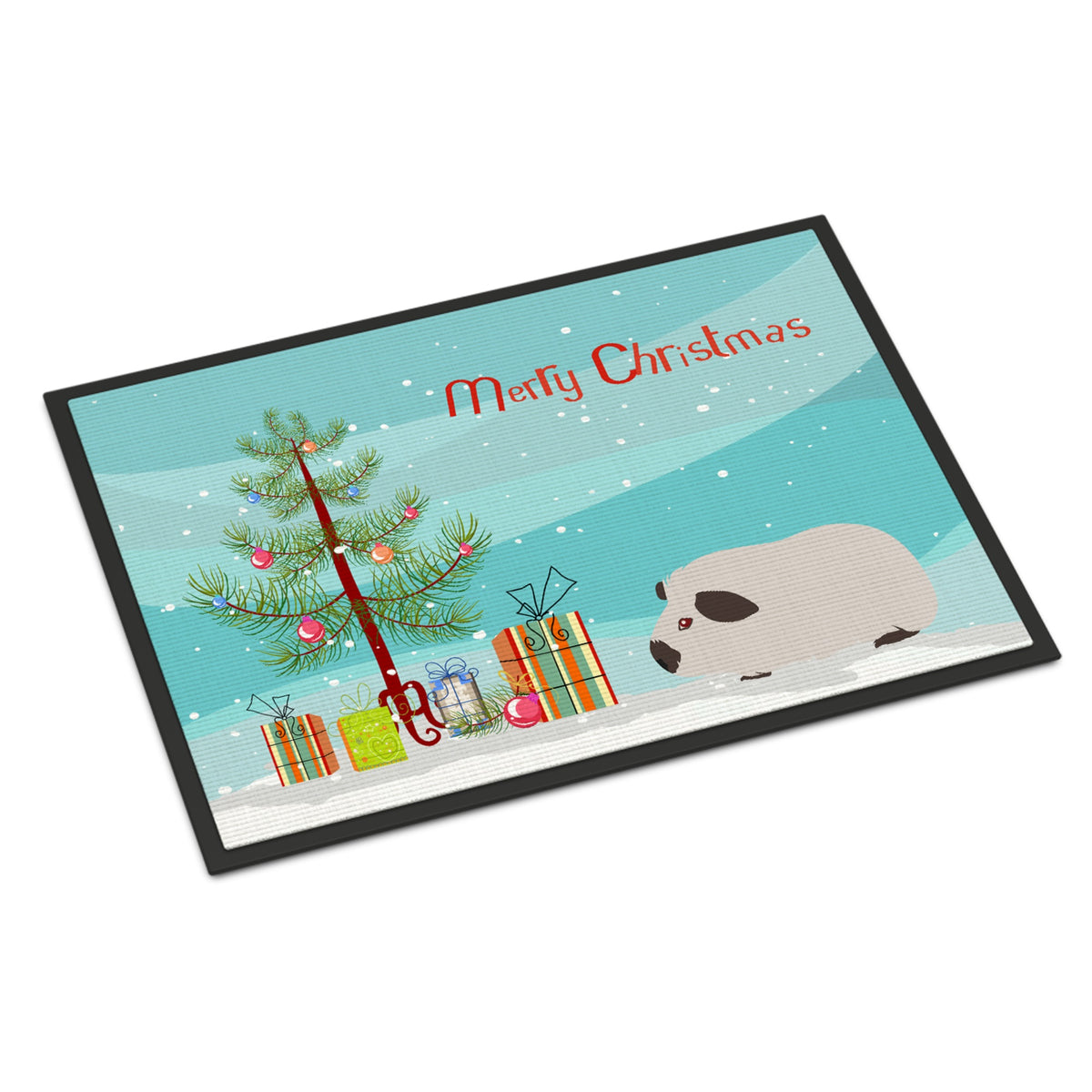 Himalayan Guinea Pig Merry Christmas Indoor Or Outdoor Mat 18X27