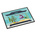 Comb Tail Betta Merry Christmas Indoor Or Outdoor Mat 18X27