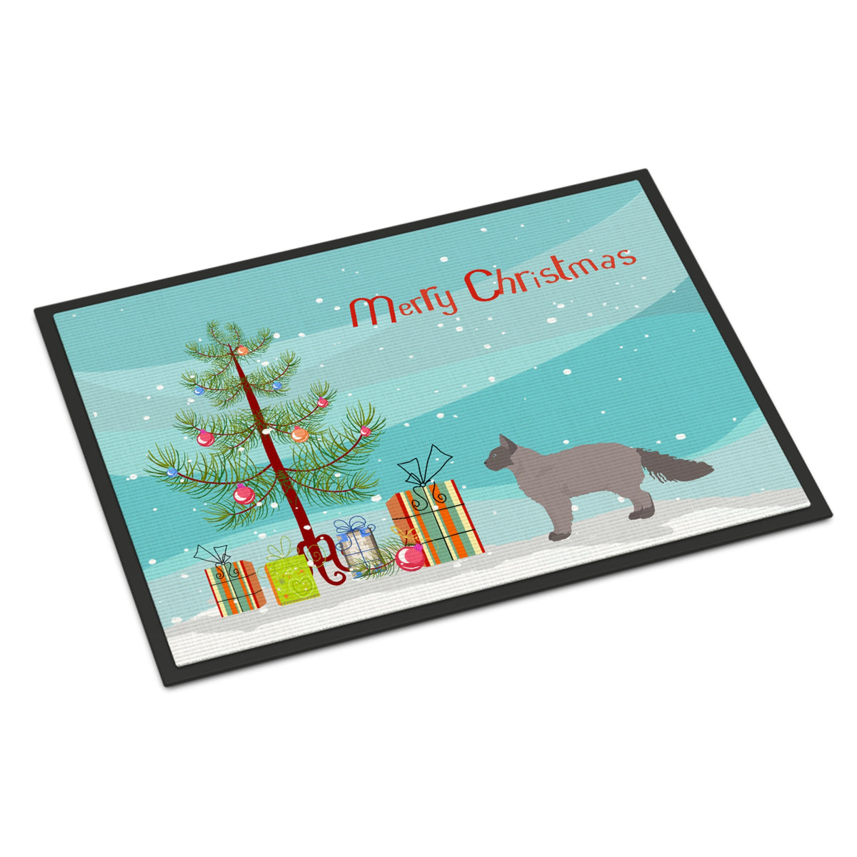 La Perm #3 Cat Merry Christmas Indoor Or Outdoor Mat 18X27
