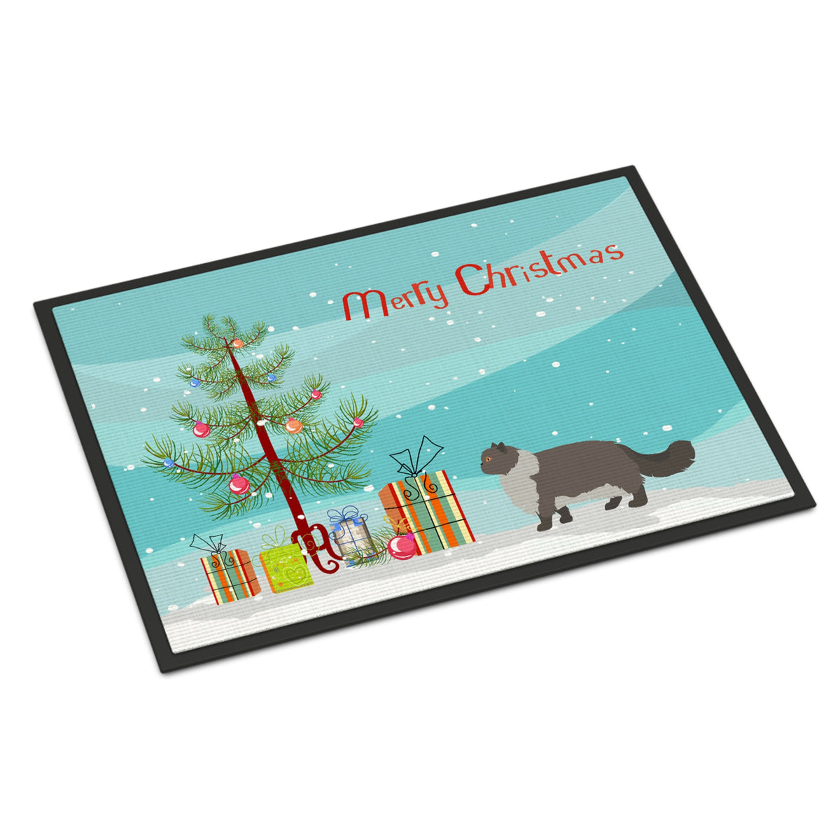 Persian Modern #2 Cat Merry Christmas Indoor Or Outdoor Mat 18X27