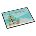 White Persian Traditional Cat Merry Christmas Indoor Or Outdoor Mat 18X27