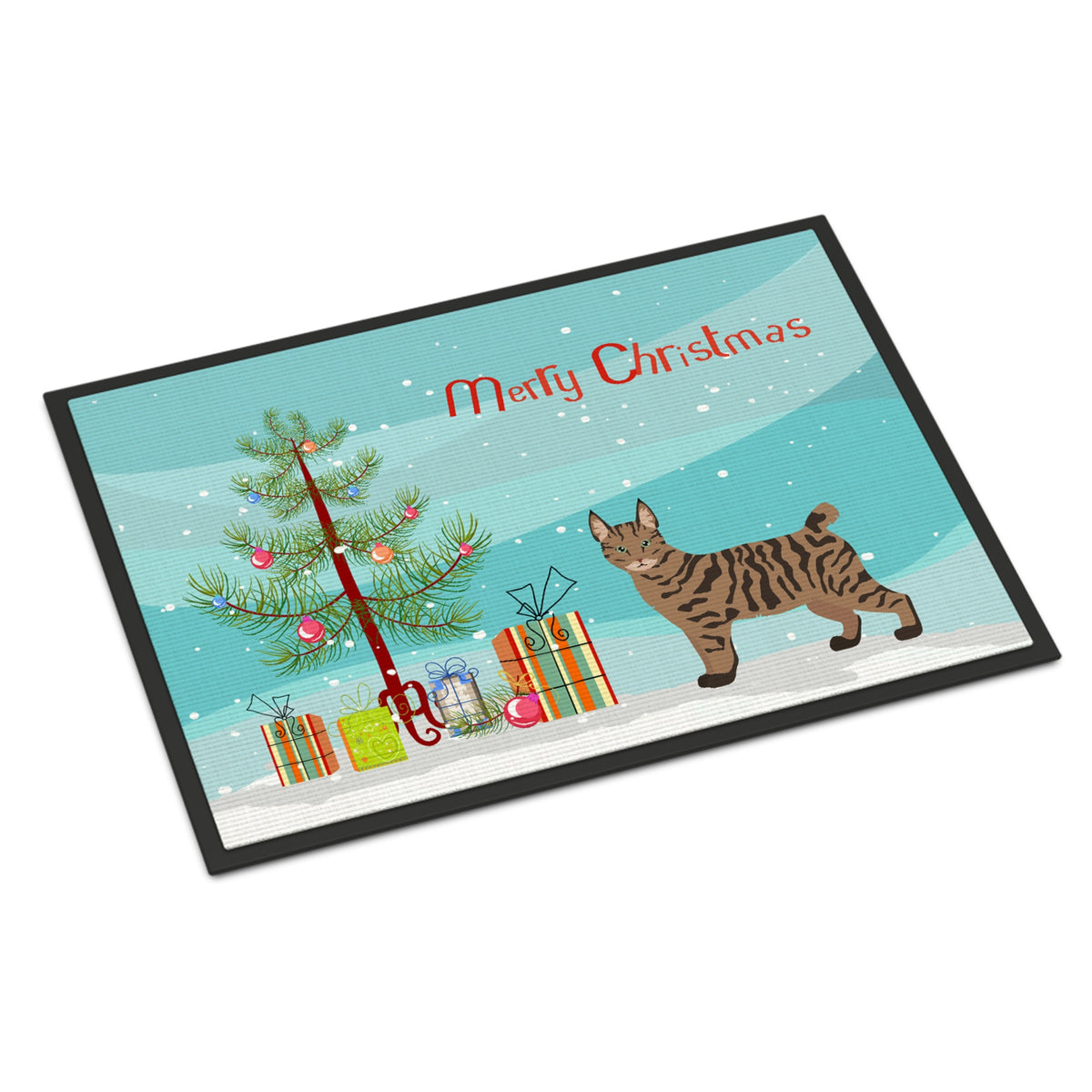 Pixie Bob #1 Cat Merry Christmas Indoor Or Outdoor Mat 18X27