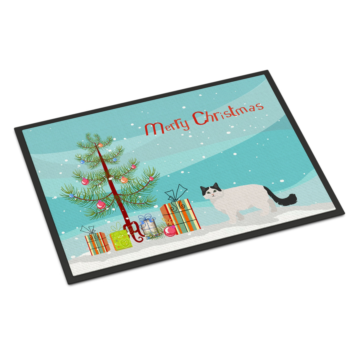 Ragamuffin #1 Cat Merry Christmas Indoor Or Outdoor Mat 18X27