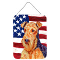 Usa American Flag With Airedale Wall Or Door Hanging Prints