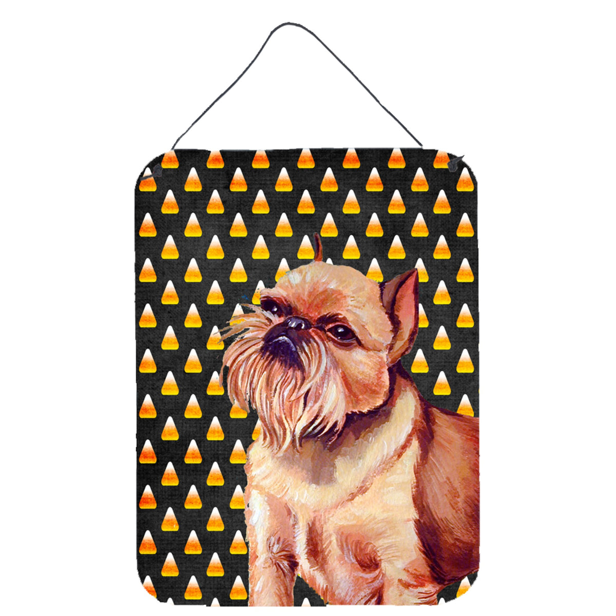 Brussels Griffon Candy Corn Halloween Portrait Wall Or Door Hanging Prints