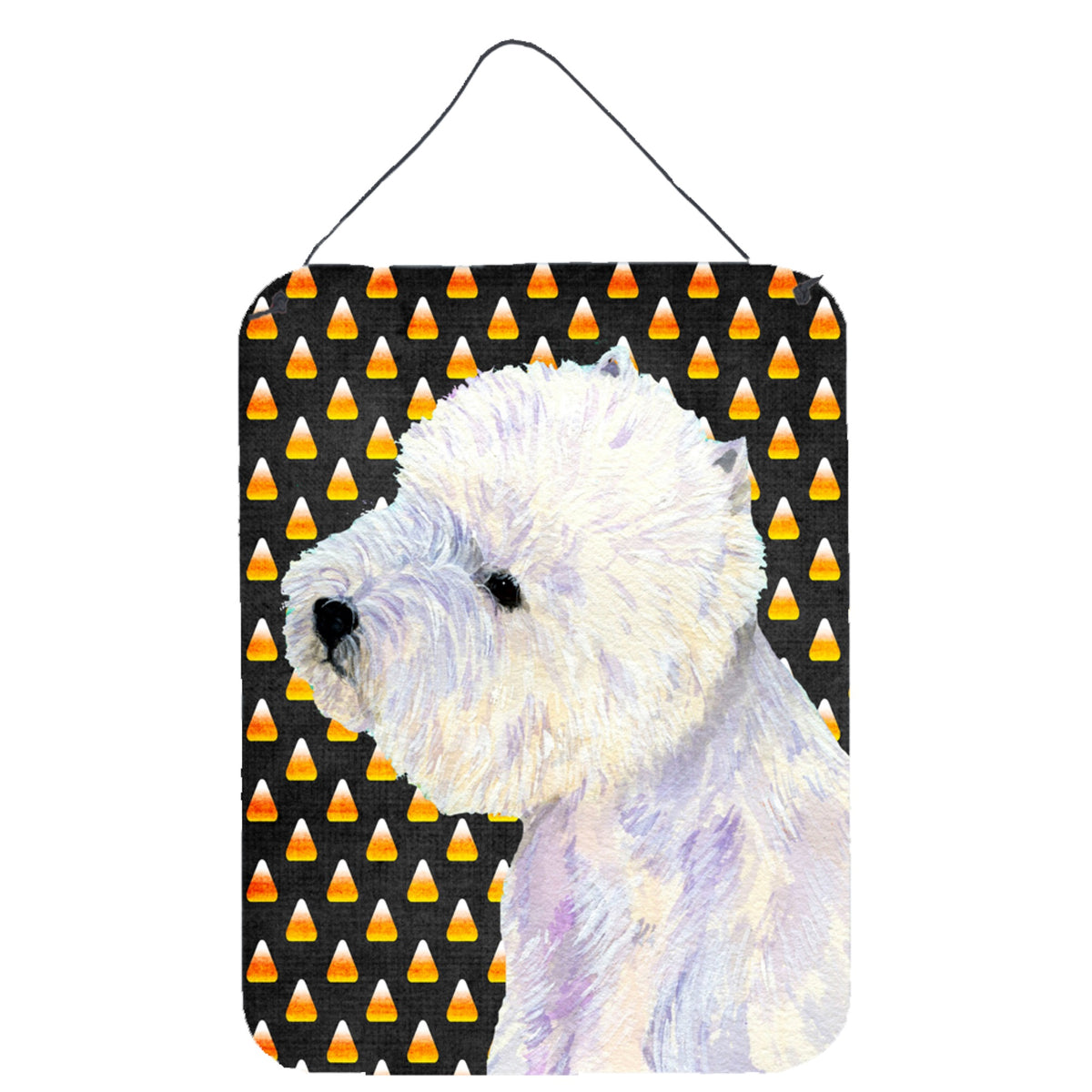 Westie Candy Corn Halloween Portrait Wall Or Door Hanging Prints