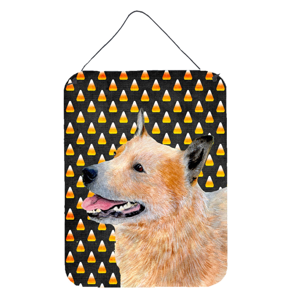 Australian Cattle Dog Candy Corn Halloween Portrait Wall Or Door Hanging Prints