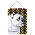 Bulldog English Candy Corn Halloween Portrait Wall Or Door Hanging Prints