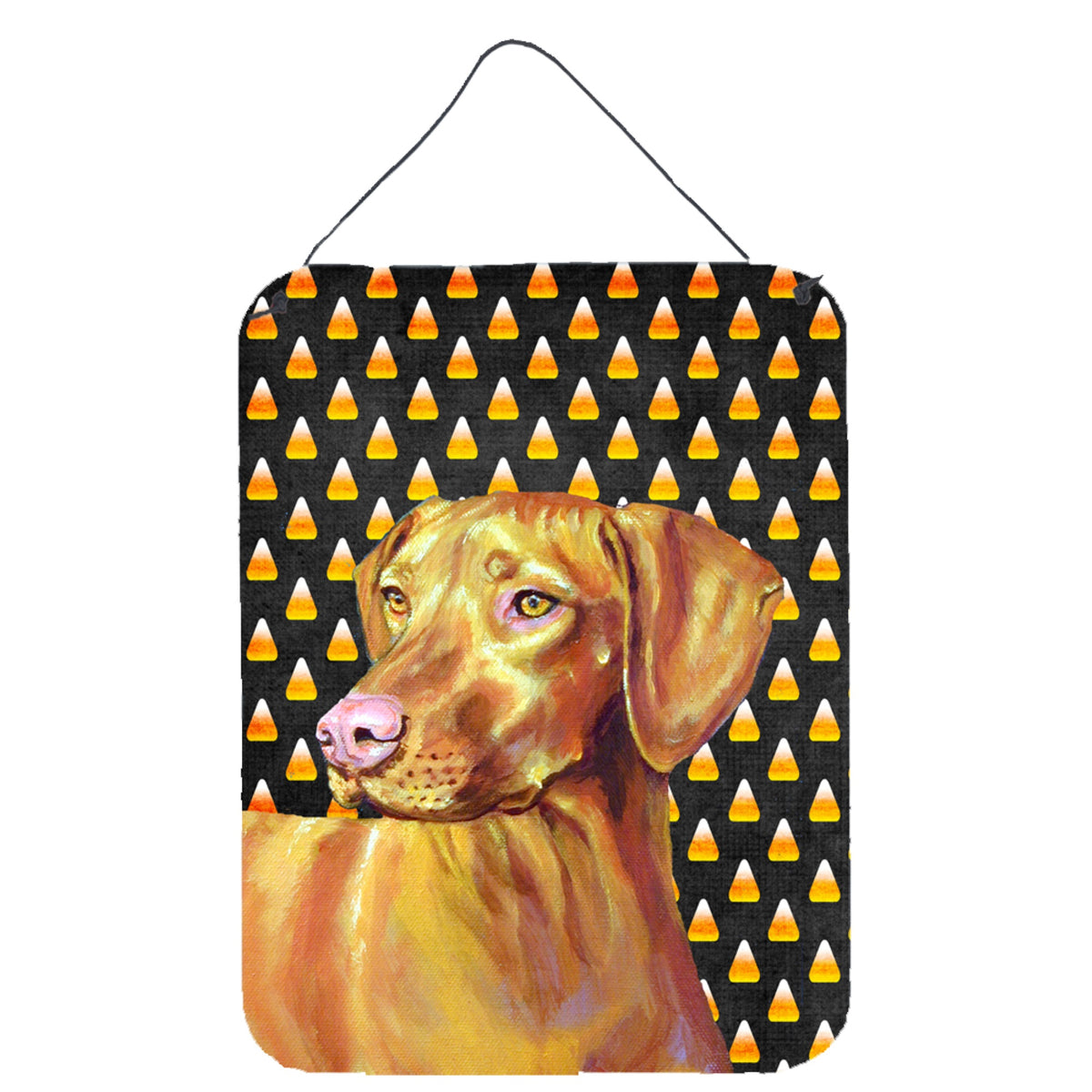Vizsla Candy Corn Halloween Portrait Wall Or Door Hanging Prints