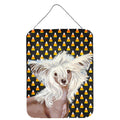 Chinese Crested Candy Corn Halloween Portrait Wall Or Door Hanging Prints