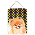 Pomeranian Candy Corn Halloween Portrait Wall Or Door Hanging Prints
