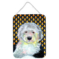 Old English Sheepdog Candy Corn Halloween Portrait Wall Or Door Hanging Prints