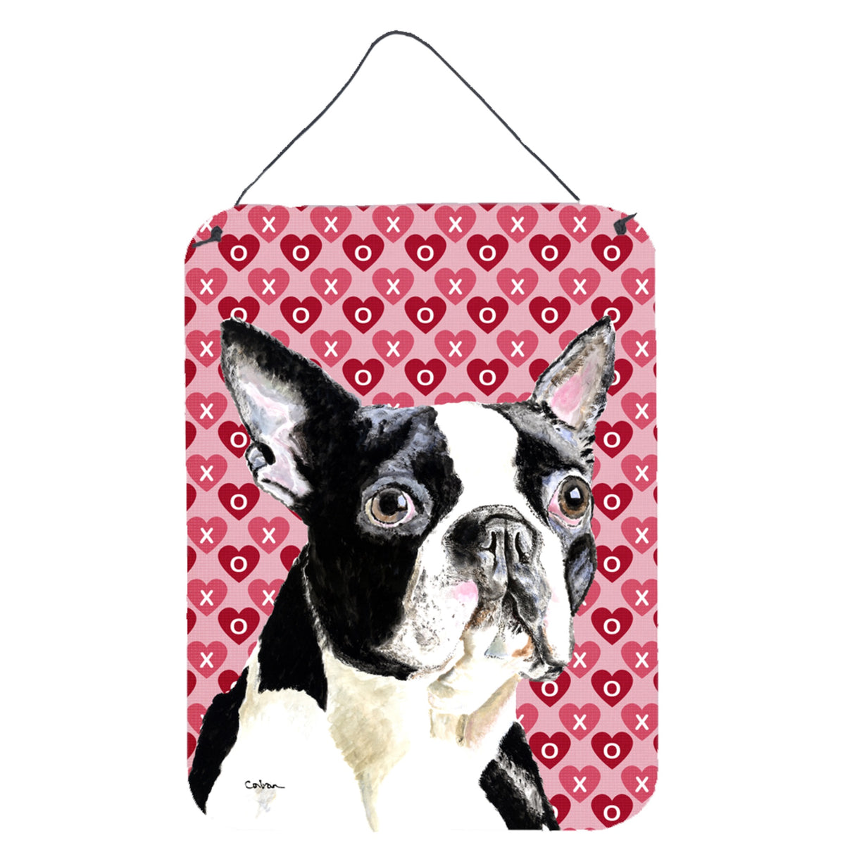 Boston Terrier Hearts Love ValentineS Day Wall Or Door Hanging Prints