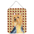 Silky Terrier Fall Leaves Portrait Wall Or Door Hanging Prints