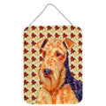 Airedale Fall Leaves Portrait Wall Or Door Hanging Prints