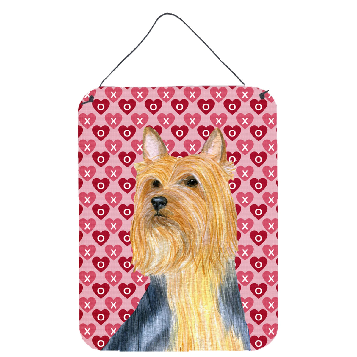 Silky Terrier Hearts Love And ValentineS Day Portrait Wall Or Door Hanging Prints