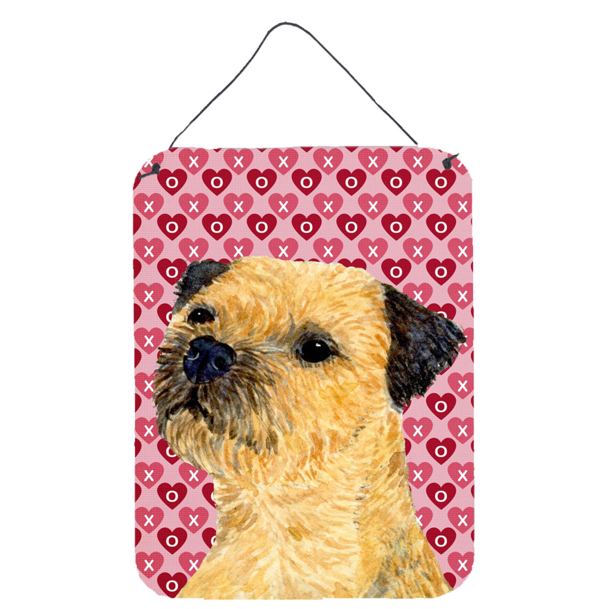 Border Terrier Hearts Love And ValentineS Day Portrait Wall Or Door Hanging Prints
