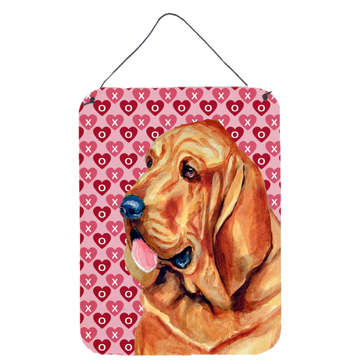 Bloodhound Hearts Love And ValentineS Day Portrait Wall Or Door Hanging Prints