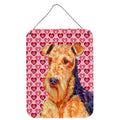 Airedale Hearts Love And ValentineS Day Portrait Wall Or Door Hanging Prints