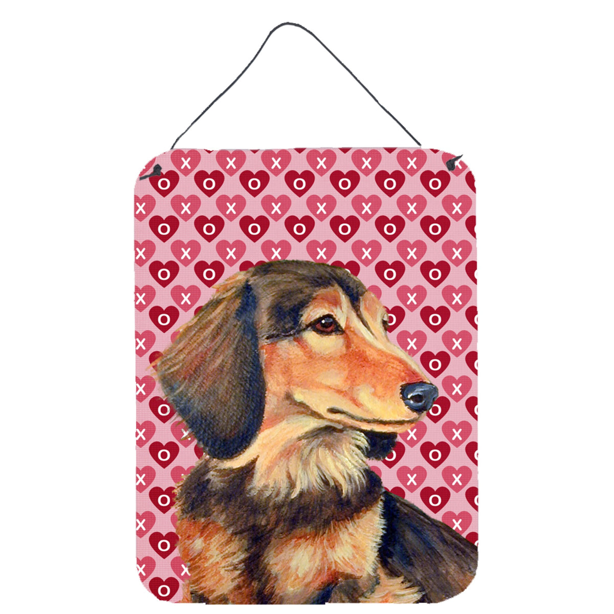 Dachshund Hearts Love And ValentineS Day Portrait Wall Or Door Hanging Prints