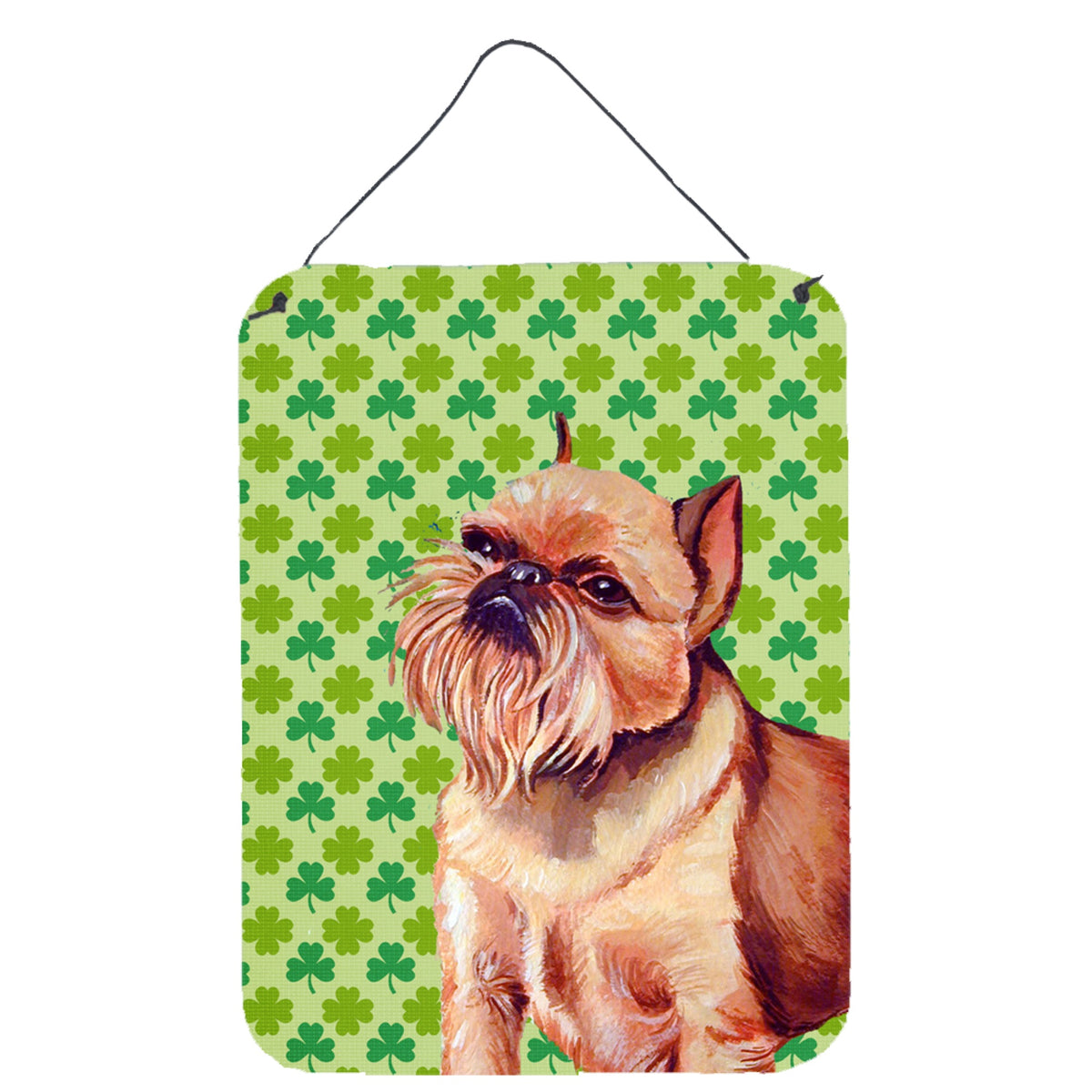 Brussels Griffon St. PatrickS Day Shamrock Portrait Wall Or Door Hanging Prints