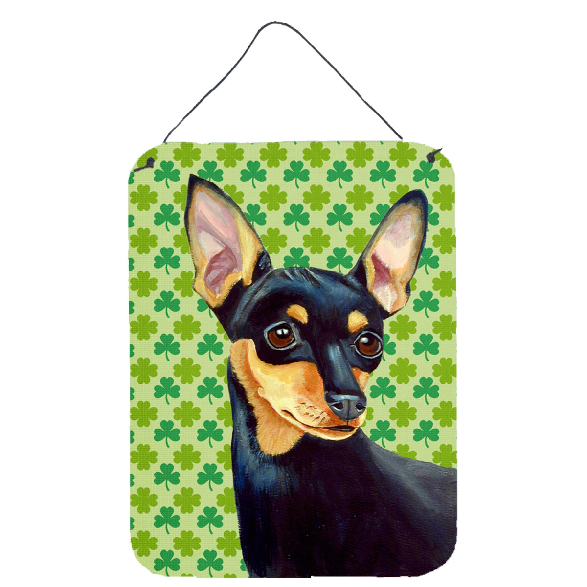 Min Pin St. PatrickS Day Shamrock Portrait Wall Or Door Hanging Prints