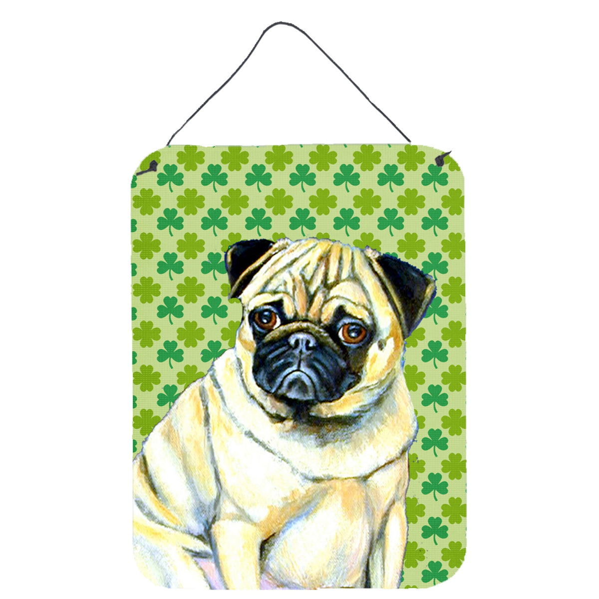 Pug St. PatrickS Day Shamrock Portrait Wall Or Door Hanging Prints