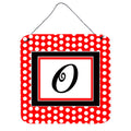 Letter O Initial   Red Black Polka Dots Wall Or Door Hanging Prints
