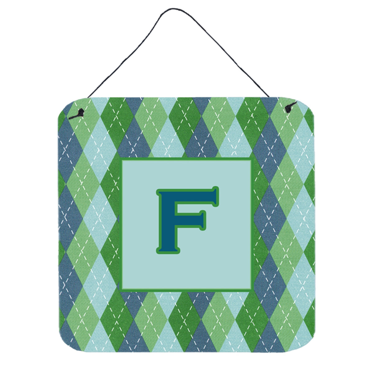 Letter F Initial Monogram  Blue Argoyle Wall Or Door Hanging Prints